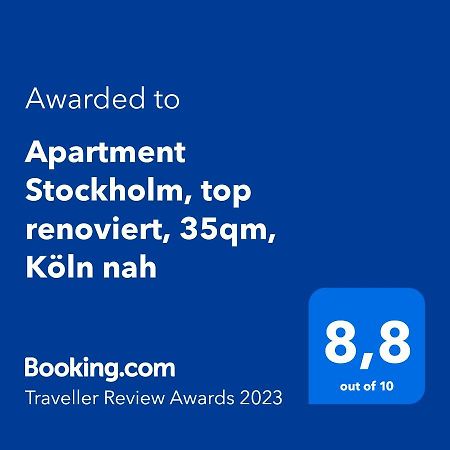 Apartment Stockholm, Top Renoviert, 35Qm, Koeln Nah Bergisch Gladbach Exteriér fotografie